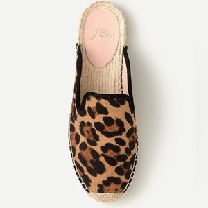 🆕 {J. Crew} Leopard Calf-Hair Espadrille Mules